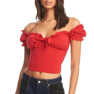 I AM GIA off the shoulder top